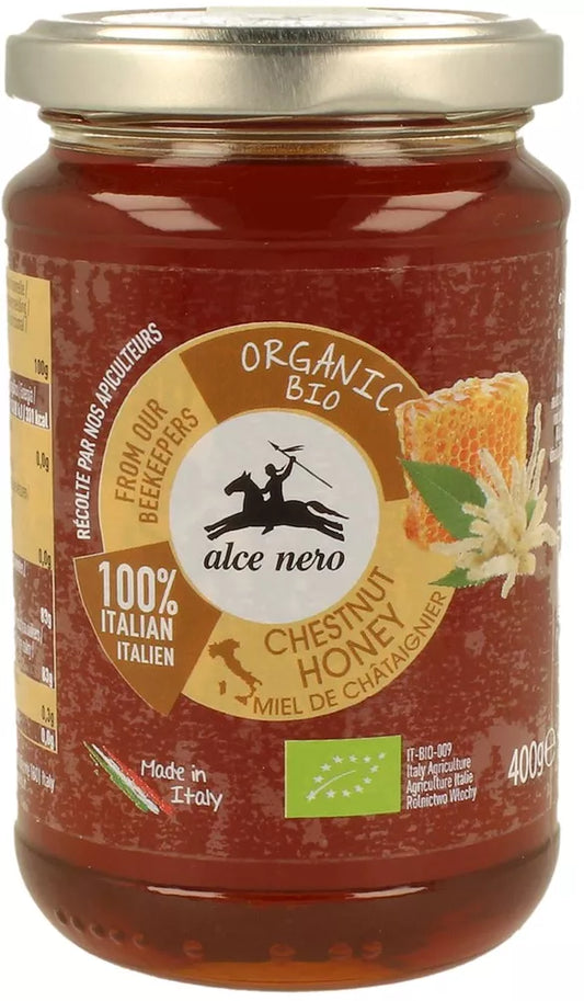 ALCE NERO Miód kasztanowy bio 400G.