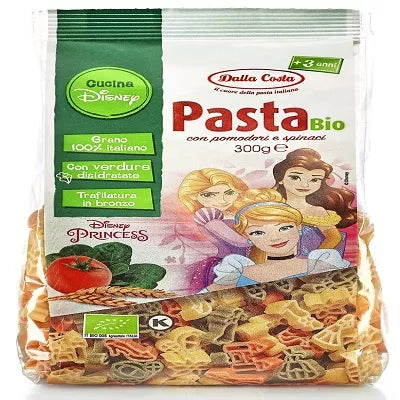 DALLA COSTA Makaron semolinowy trójkolorowy Disney Princess (300g)  - BIO