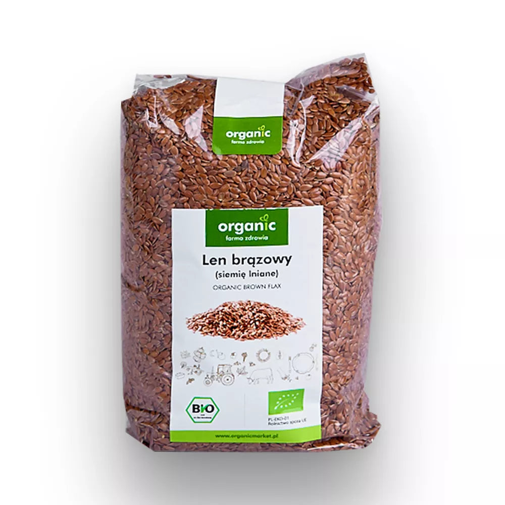 ORGANIC Len brązowy ekologiczny (500g) - BIO
