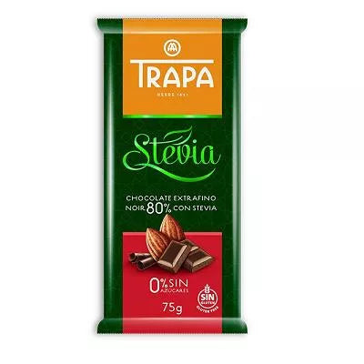 TRAPA Czekolada mleczna crunch ze stewią 75 g
