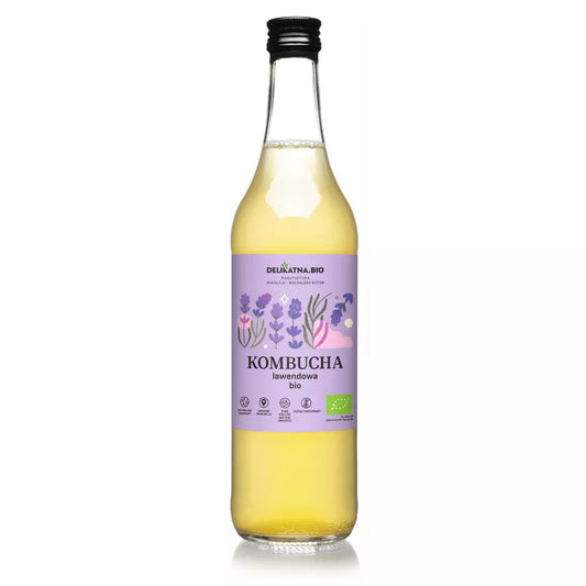 *DELIKATNA Kombucha z hibiskusem, bezglutenowa (500ml) - BIO (f)
