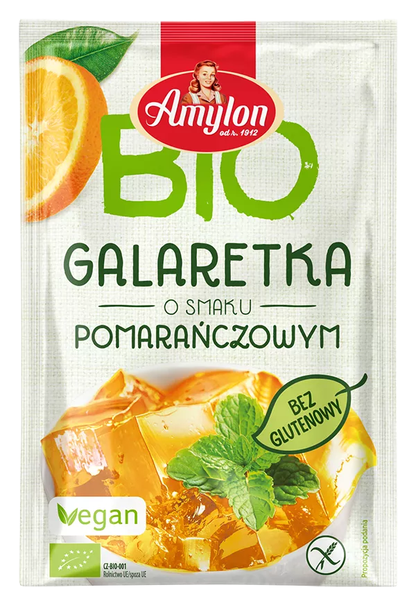 AMYLON Galaretka z agarem  o smaku pomarańczowym (40g) - BIO