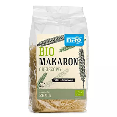 NIRO Makaron orkiszowy nitki złociste z kurkumą (250g) - BIO