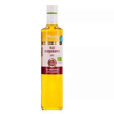 OLANDIA Olej rzepakowy do smażenia tłoczony na zimno (500ml) - BIO (f)