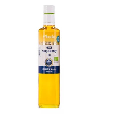 OLANDIA Olej rzepakowy o smaku masła tłoczony na zimno (500ml) - BIO (f)