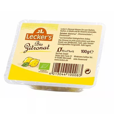 LECKERS Skórka cytrynowa kandyzowana (100g) - BIO